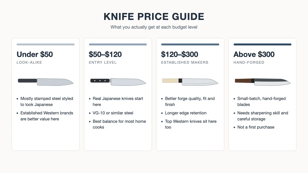 Knife price guide: what to expect under $50, at $50-$120, at $120-$300 and above $300