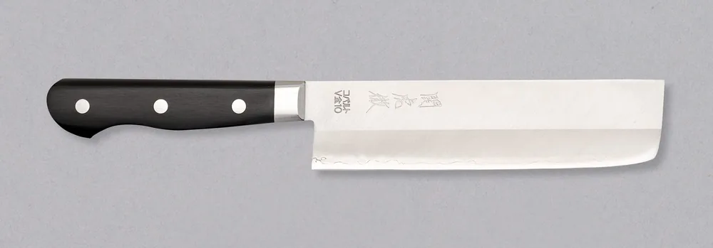 Seki Kotetsu Nakiri VG-10 Migaki 165mm [black pakkawood]